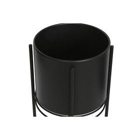 Set of Planters DKD Home Decor Black Metal 30 x 30 x 70 cm