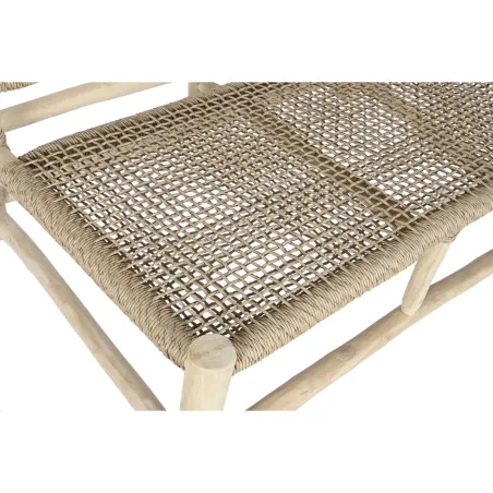 Garden sofa DKD Home Decor White Natural Teak 120 x 81 x 84 cm
