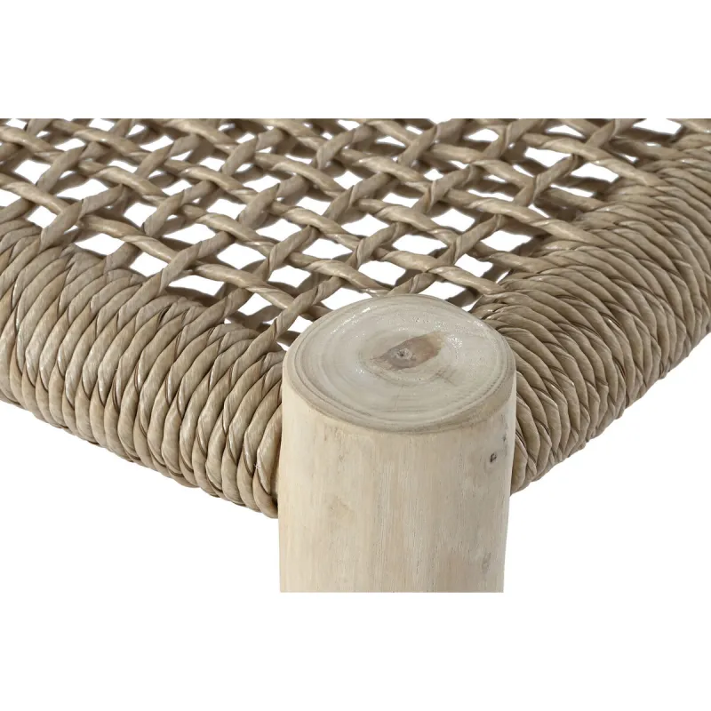 Garden sofa DKD Home Decor White Natural Teak 120 x 81 x 84 cm