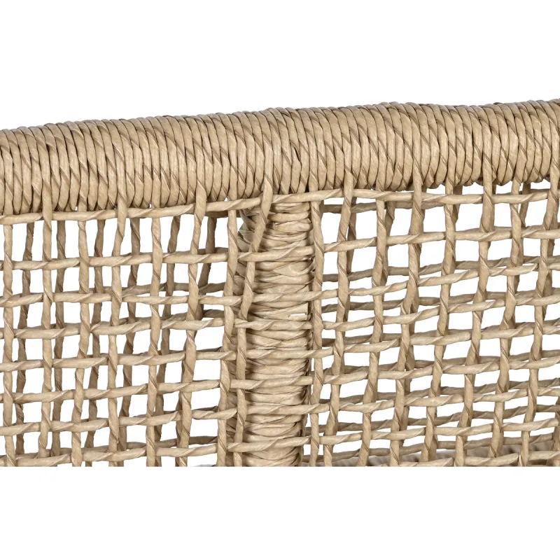 Garden sofa DKD Home Decor White Natural Teak 120 x 81 x 84 cm