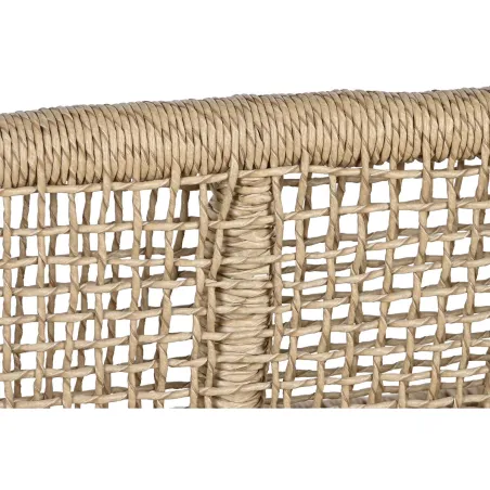 Garden sofa DKD Home Decor White Natural Teak 120 x 81 x 84 cm