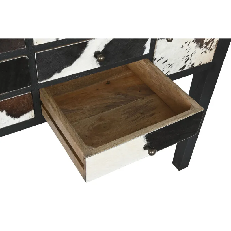 Console Home ESPRIT Leather Mango wood 135 x 40 x 94 cm