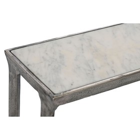 Set of 2 tables Home ESPRIT White Multicolour Silver 107 x 30 x 81 cm 108 x 30 x 79 cm