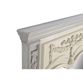 Wall mirror Home ESPRIT Light grey Mango wood 96,5 x 8,5 x 142 cm