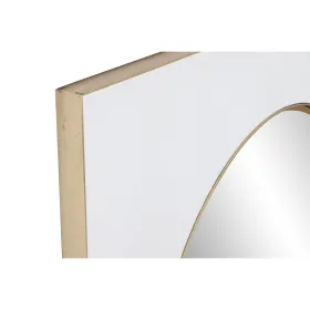 Wall mirror Home ESPRIT White Golden Iron Mirror 100 x 4 x 100 cm