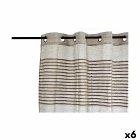 Aizkari Gift Decor Brūns 140 x 0,1 x 260 cm 26,5 x 42 x 5 cm Strīpas (6 gb.)