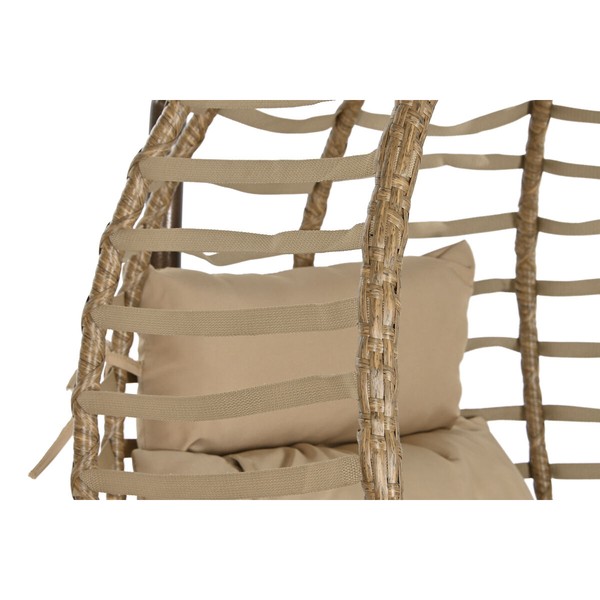 Hanging garden armchair Home ESPRIT Dark brown Light brown Aluminium synthetic rattan 107 x 105 x 108 cm