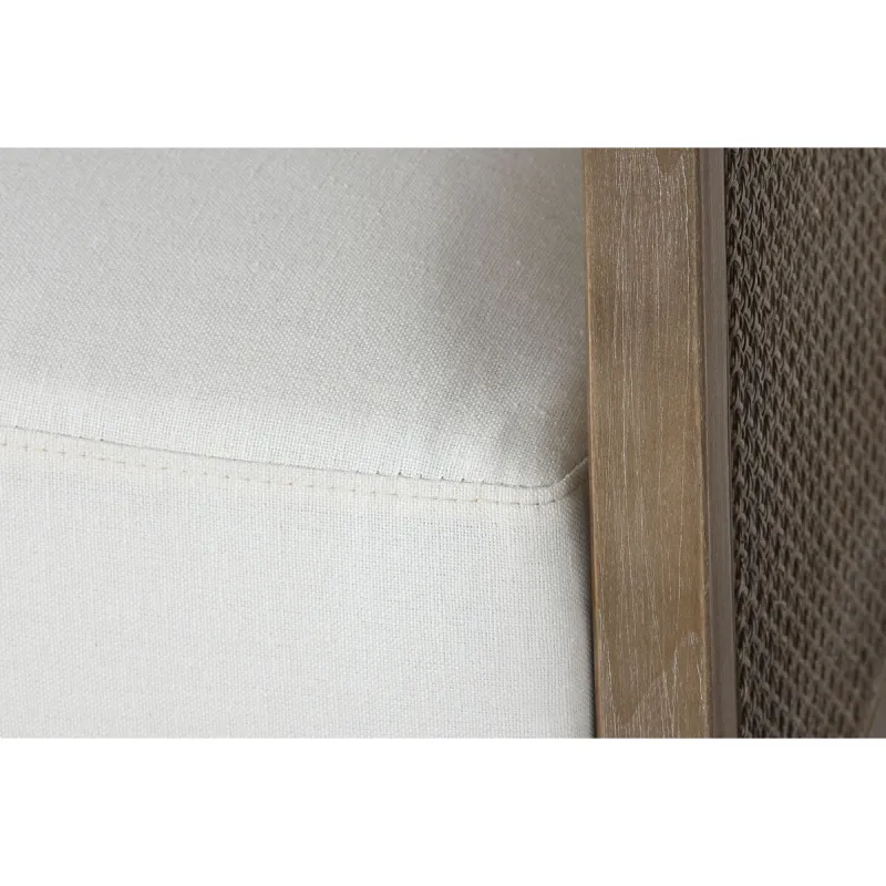 Armchair Home ESPRIT White Natural 93 x 86 x 88 cm
