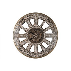 Wall Clock Home ESPRIT Golden Iron Loft 117 x 9,5 x 117 cm