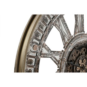 Wall Clock Home ESPRIT Golden Iron Loft 117 x 9,5 x 117 cm
