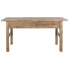 Side table Home ESPRIT Natural Elm wood 169 x 75 x 85 cm