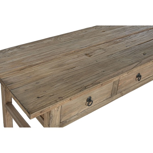 Side table Home ESPRIT Natural Elm wood 169 x 75 x 85 cm