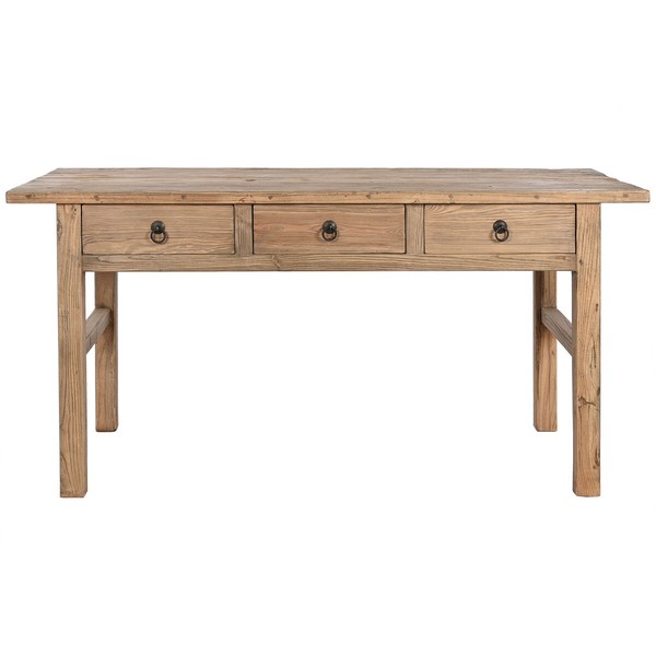 Side table Home ESPRIT Natural Elm wood 169 x 75 x 85 cm
