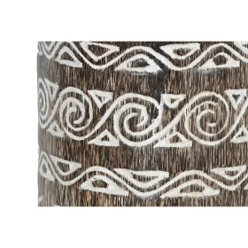 Planter Home ESPRIT White Brown Wood 30 x 30 x 120 cm