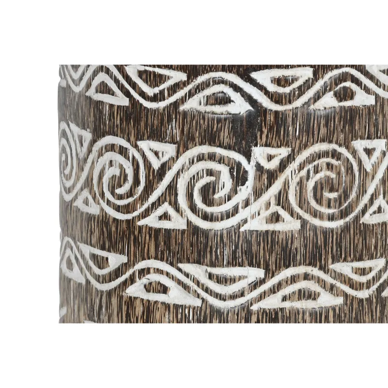 Planter Home ESPRIT White Brown Wood 30 x 30 x 120 cm