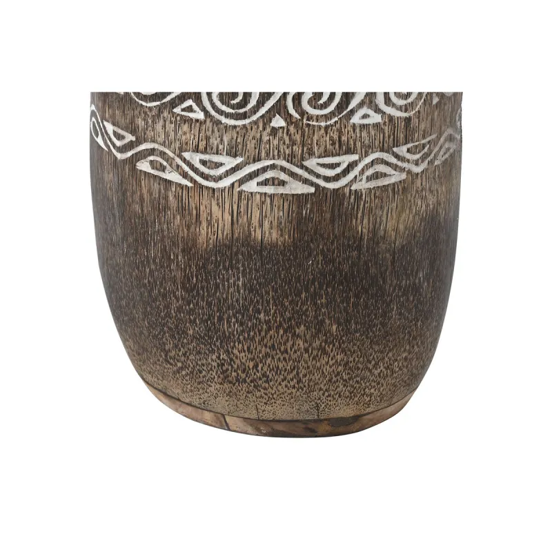 Planter Home ESPRIT White Brown Wood 30 x 30 x 120 cm