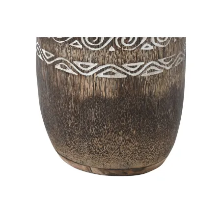 Planter Home ESPRIT White Brown Wood 30 x 30 x 120 cm