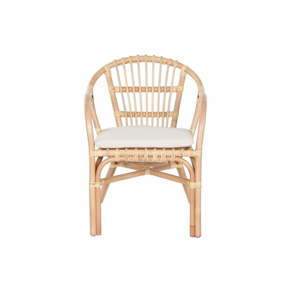 Table set with 2 chairs Home ESPRIT White Natural 50 x 50 x 50 cm
