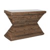 Console Home ESPRIT Yellow White Brown Marble Recycled Wood 138 x 45 x 87 cm