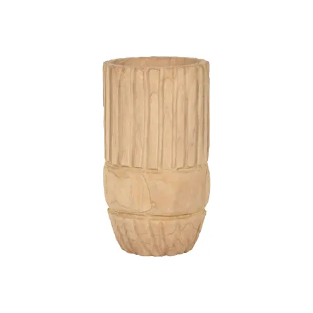 Planter Home ESPRIT Natural Paolownia wood 28 x 28 x 50 cm
