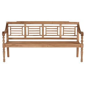 Bench Home ESPRIT Natural Teak Engraving 200 x 65 x 101 cm