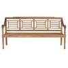 Bench Home ESPRIT Natural Teak Engraving 200 x 65 x 101 cm