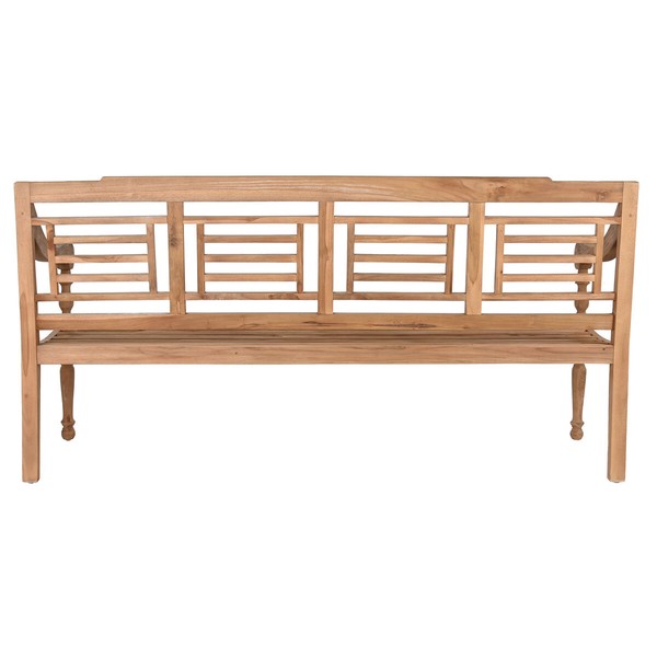 Bench Home ESPRIT Natural Teak Engraving 200 x 65 x 101 cm