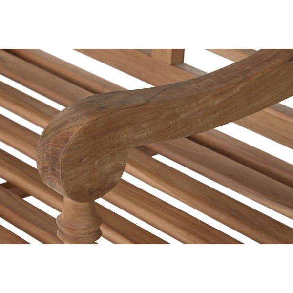 Bench Home ESPRIT Natural Teak Engraving 200 x 65 x 101 cm