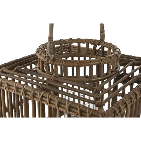 Candleholder Home ESPRIT Natural Crystal 35 x 35 x 35 cm