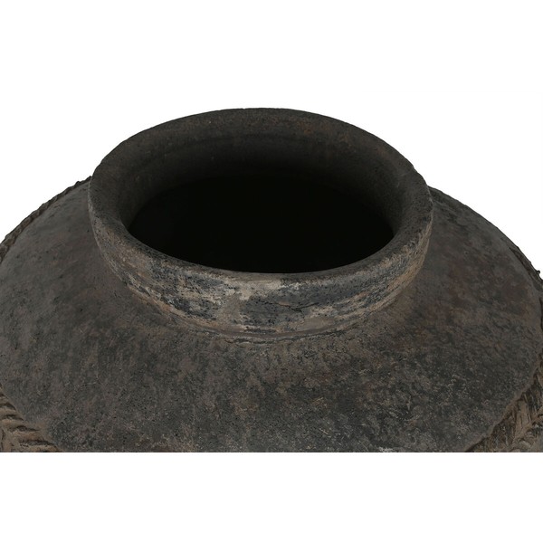 Vase Home ESPRIT Black Ceramic Terracotta Single part 76 x 76 x 96 cm