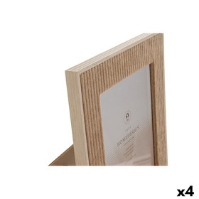 Photo frame Home ESPRIT Brown Beige Velvet Crystal Modern (4 Units)