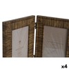 Photo frame Home ESPRIT Brown Beige Natural Ivory Crystal polystyrene Scandinavian 31 X 2 X 21 cm (4 Units)
