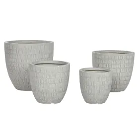 Planter Home ESPRIT Grey Magnesium 44 x 44 x 43 cm (4 Units)
