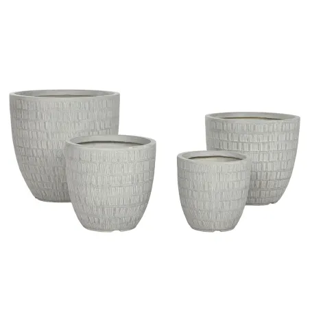 Planter Home ESPRIT Grey Magnesium 44 x 44 x 43 cm (4 Units)