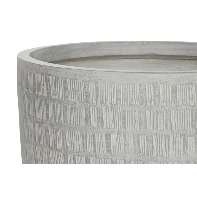 Planter Home ESPRIT Grey Magnesium 44 x 44 x 43 cm (4 Units)