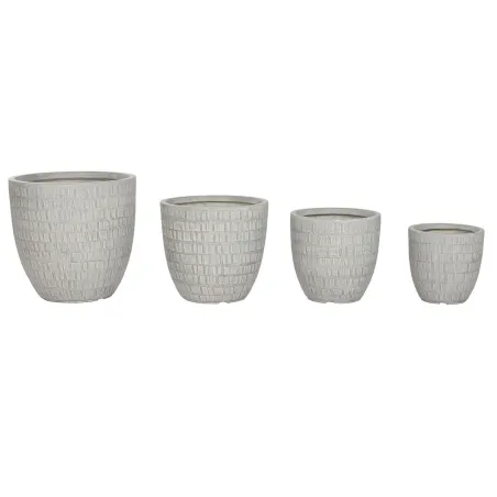 Planter Home ESPRIT Grey Magnesium 44 x 44 x 43 cm (4 Units)