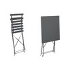 Table set with 2 chairs Home ESPRIT Grey 60 x 60 x 71 cm
