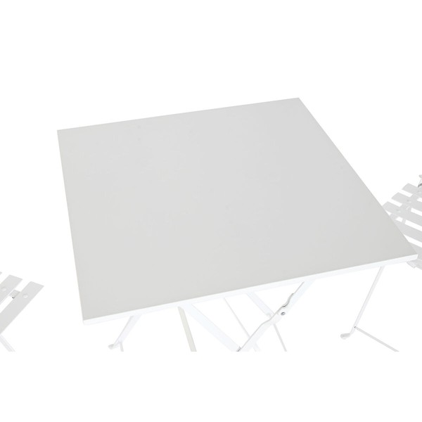 Table set with 2 chairs Home ESPRIT White 60 x 60 x 71 cm