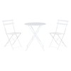 Table set with 2 chairs Home ESPRIT White 60 x 60 x 71 cm