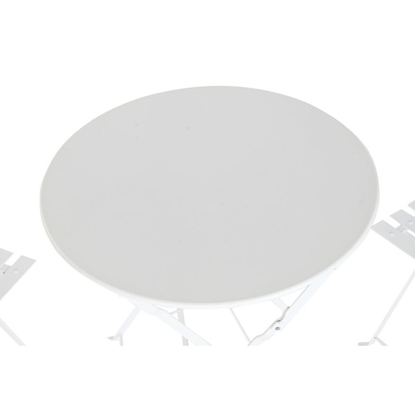 Table set with 2 chairs Home ESPRIT White 60 x 60 x 71 cm