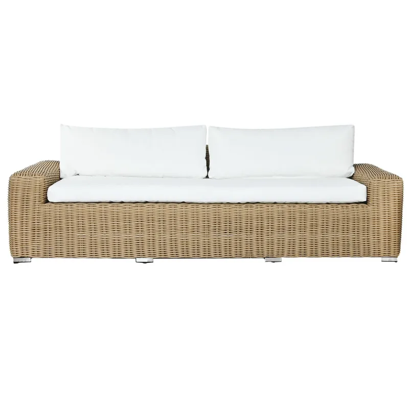 Garden sofa Home ESPRIT Beige Light brown 222 x 87 x 63 cm