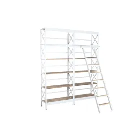Shelves Home ESPRIT White Natural Metal Mango wood 180 x 35 x 220 cm