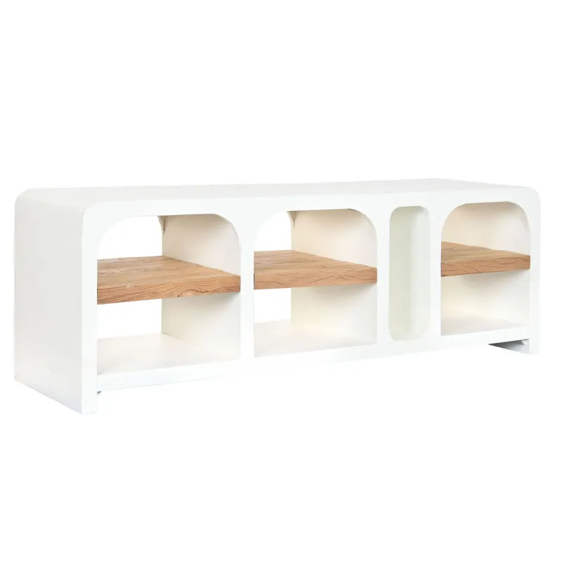 TV furniture Home ESPRIT White Natural 150 x 41 x 54 cm