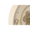 Wall Clock Home ESPRIT Beige Golden Crystal Iron 55,5 x 8,5 x 55,5 cm