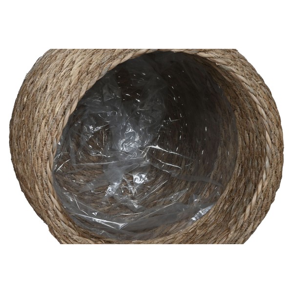 Planter Home ESPRIT Brown Fibre Urban 42 x 42 x 39 cm (3 Pieces)