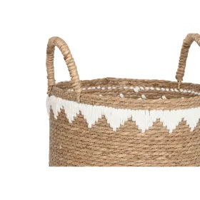Basket set Home ESPRIT White Natural Seagrass (3 Pieces)