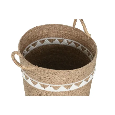 Basket set Home ESPRIT White Natural Seagrass (3 Pieces)