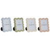 Photo frame Home ESPRIT Blue White Green Pink Crystal ABS Scandinavian (4 Units)