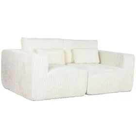 Sofa Home ESPRIT Cream Scandi 220 x 158 x 91 cm