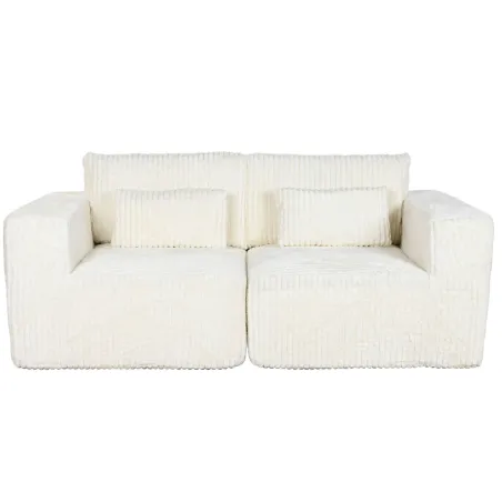 Sofa Home ESPRIT Cream Scandi 220 x 158 x 91 cm